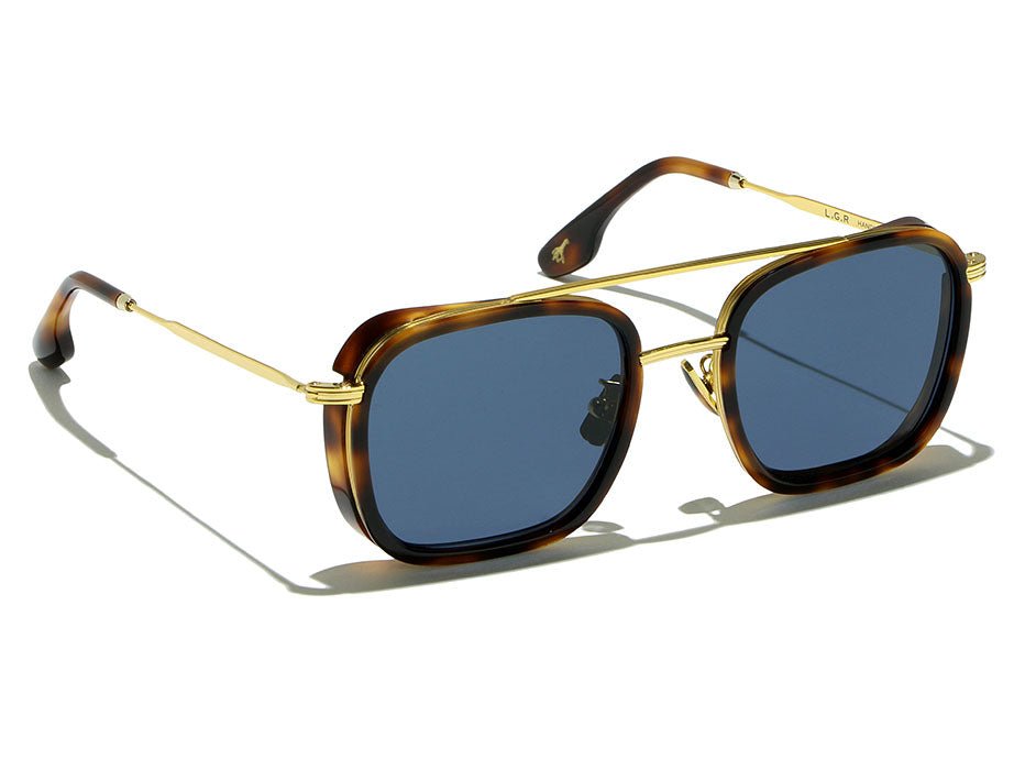 Askari metal Explorer gold havana maculato 39 blue (base 2) 58' - Mandelli UK