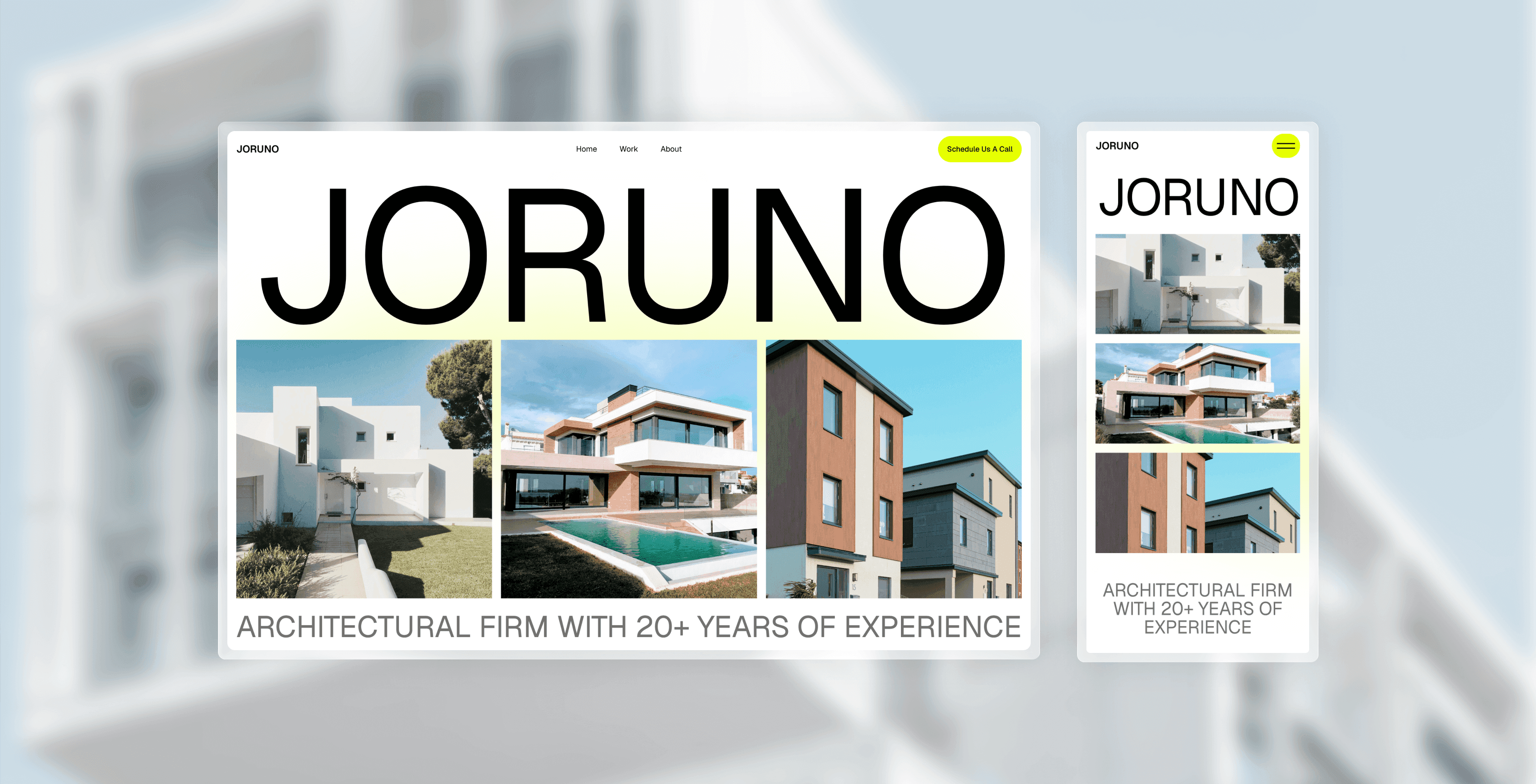 High-performance portfolio website design and development for Joruno, optimized for accessibility and Core Web Vitals.
