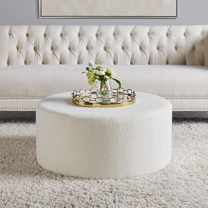 Elegant boucle coffee table with modern appeal and high-quality craftsmanship.