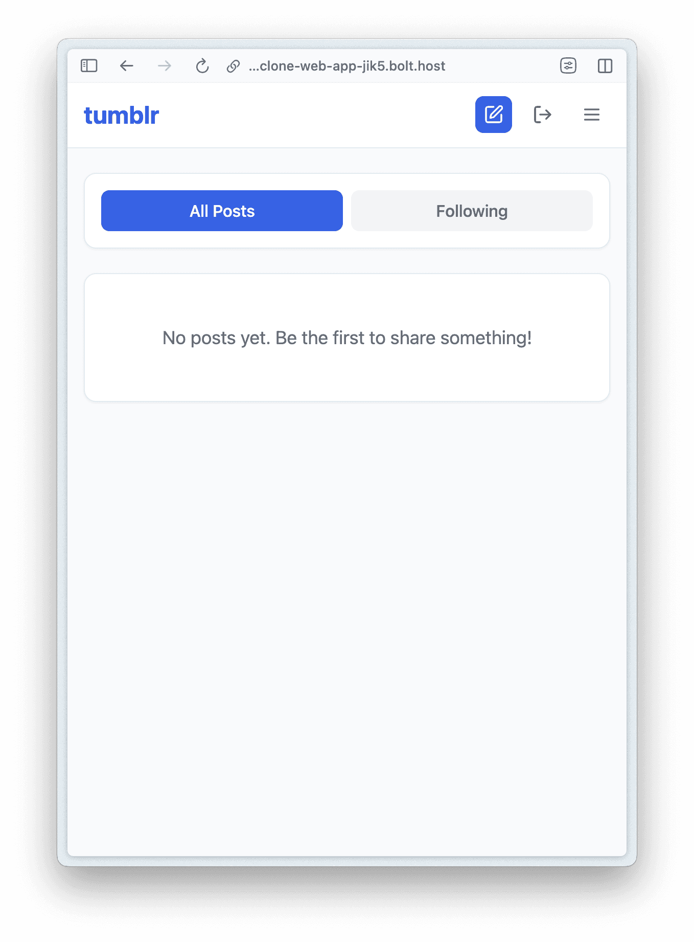 Tumblr clone built with Bolt. 