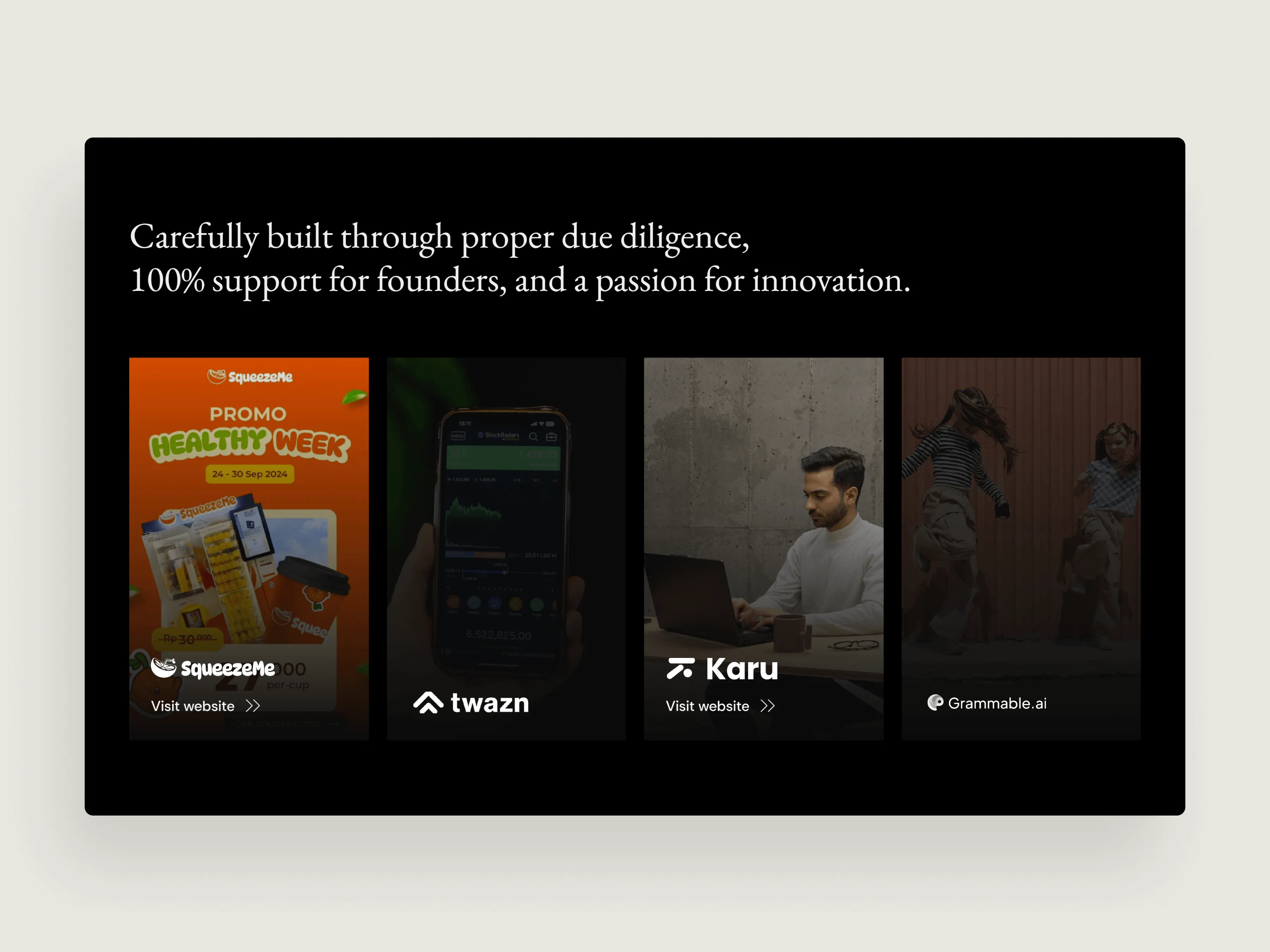 Blackskies - portfolio section