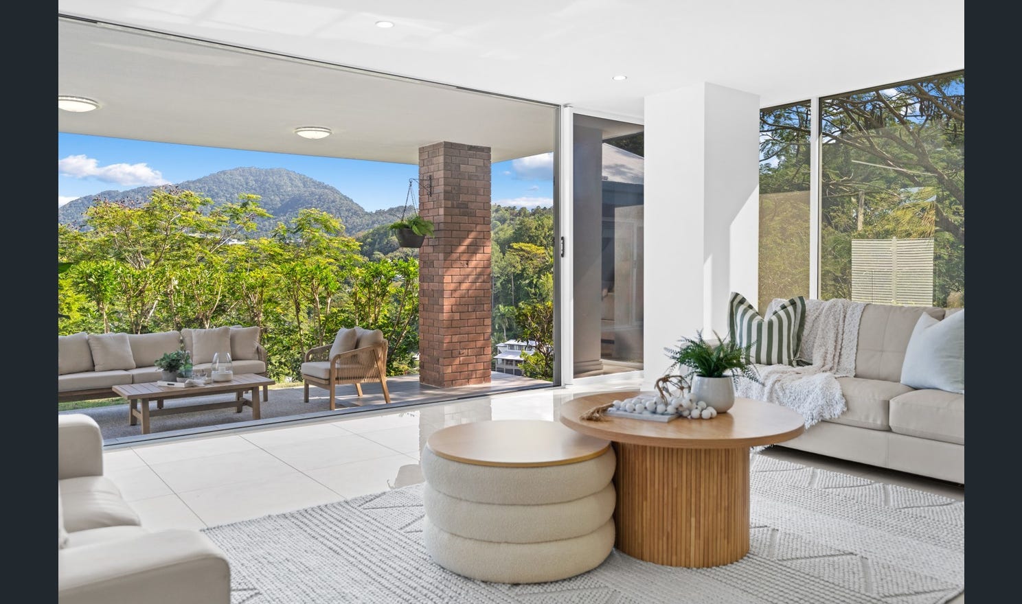 white wooden dresser with mirror