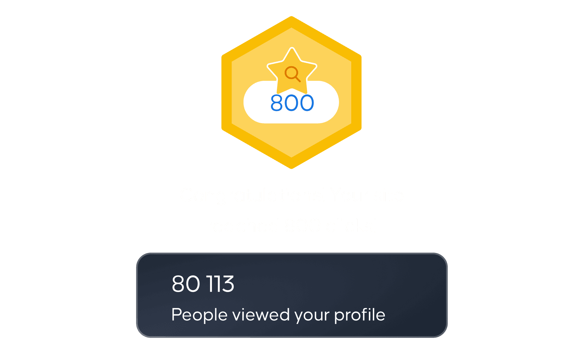 "Casa Verde Framer template: 800 clicks achievement badge."