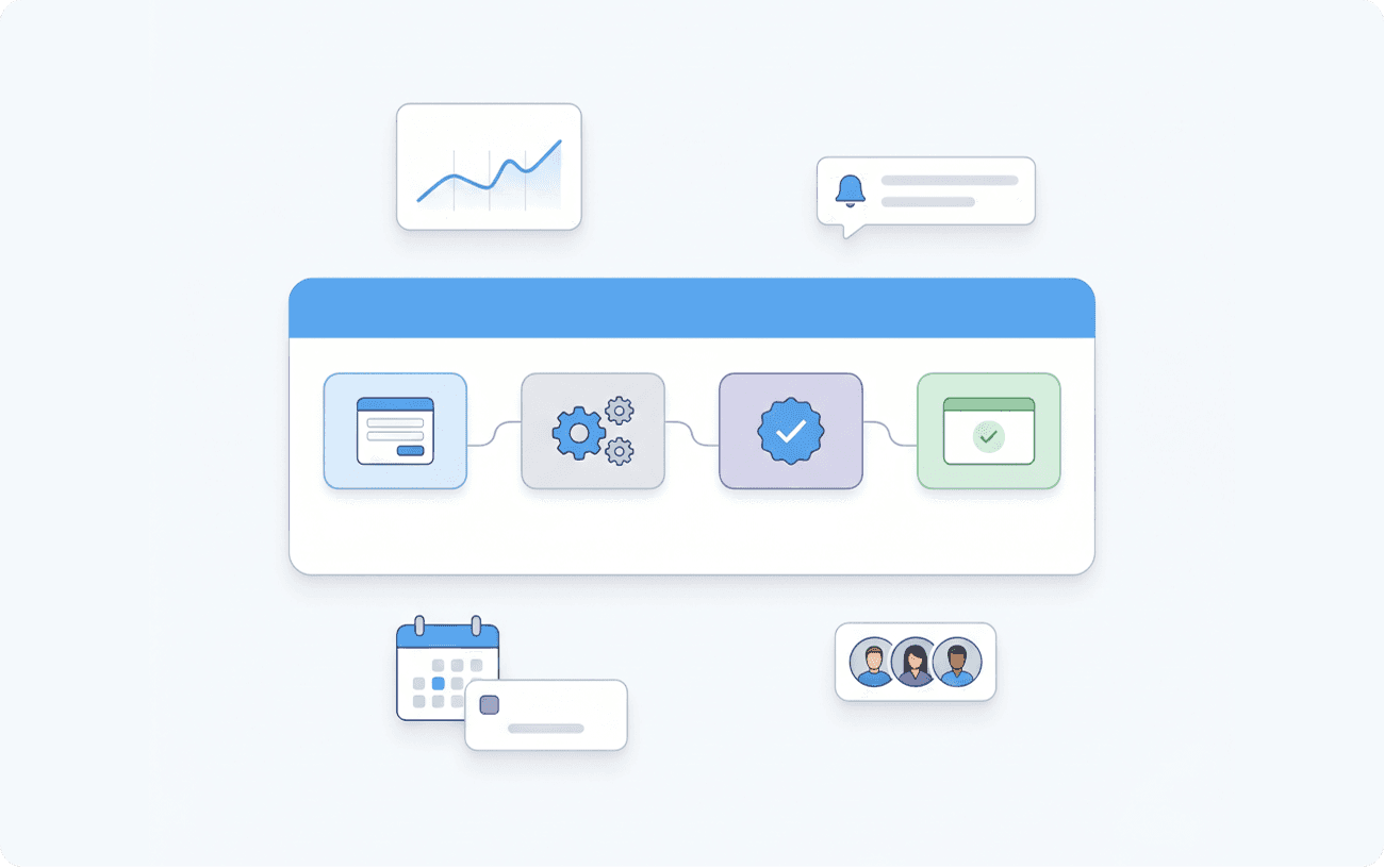 A blue and white icon on a white background, featuring a simple and modern design.