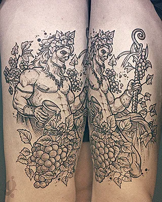 Tatouage mythologie greque par Julien Joolz — Grinoir Tattoo