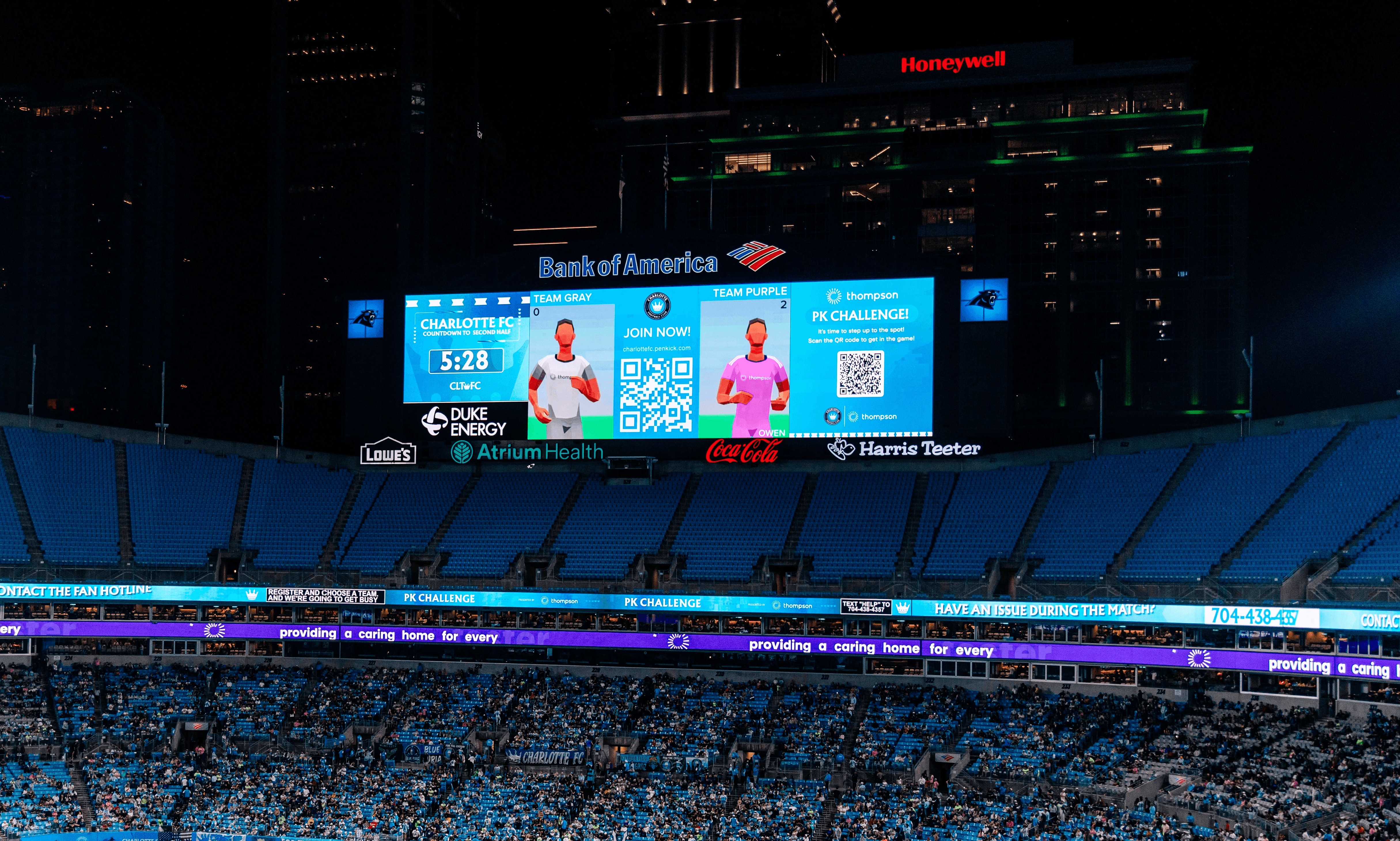 The STA Best Technology for Fan Engagement winners, Gareth Langley, Ed Baldry, Jamie White and Jay Roche with their trophy