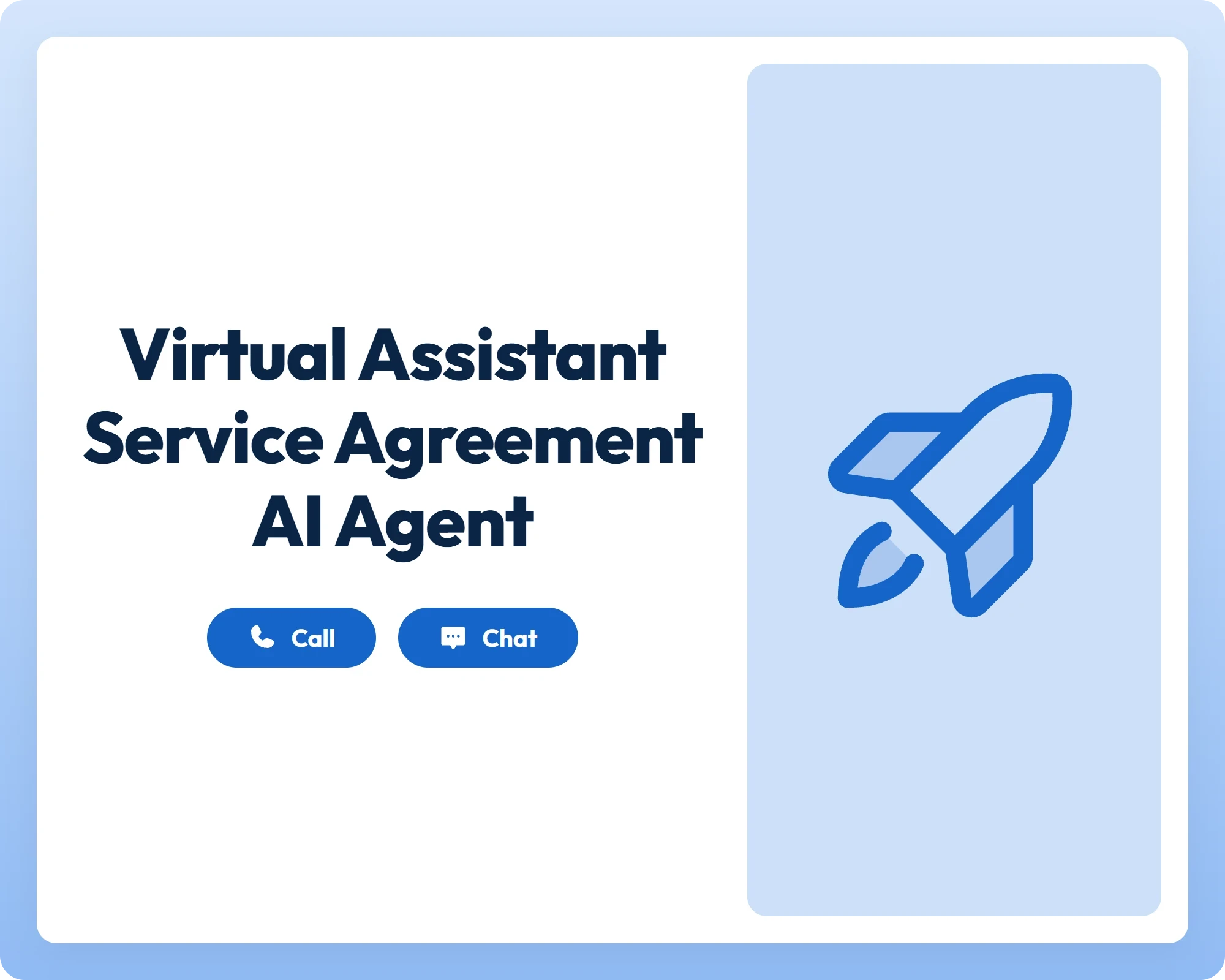 virtual assistant service agreement ai consent form agent offers seamless support via call and chat buttons alongside a…