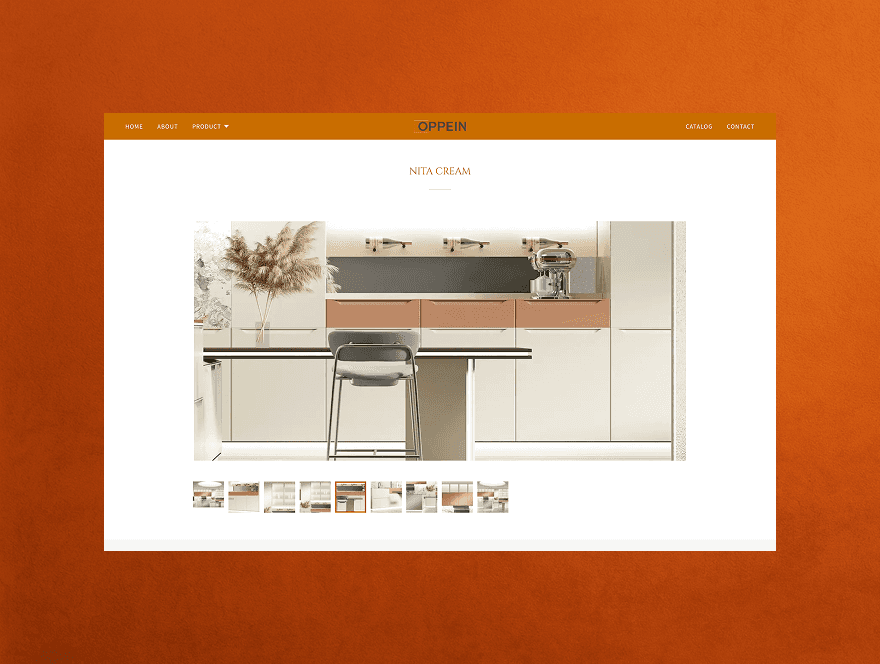 Screenshot of gallery section