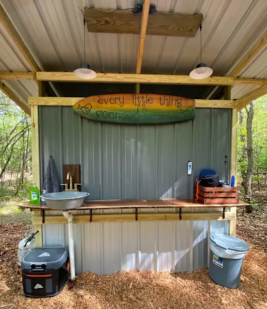 Glamping Suite With Camp Kitchenette private campsite amenities