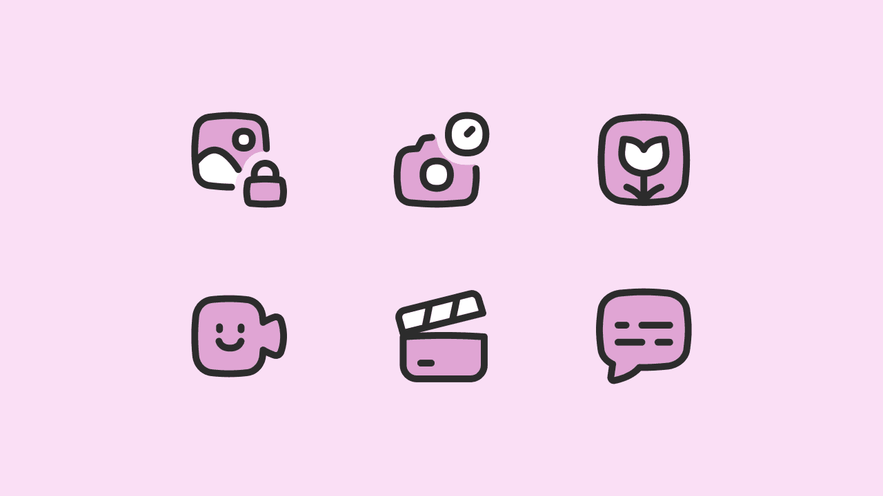 Flex Duo Photo and Video Icon Set