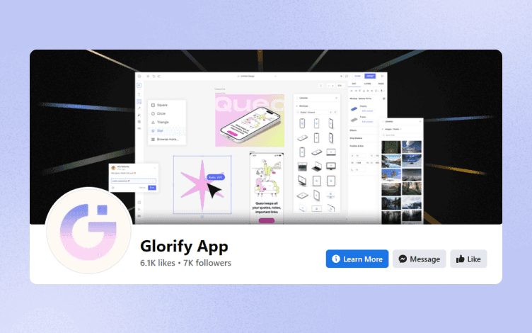 Glorify app display ad