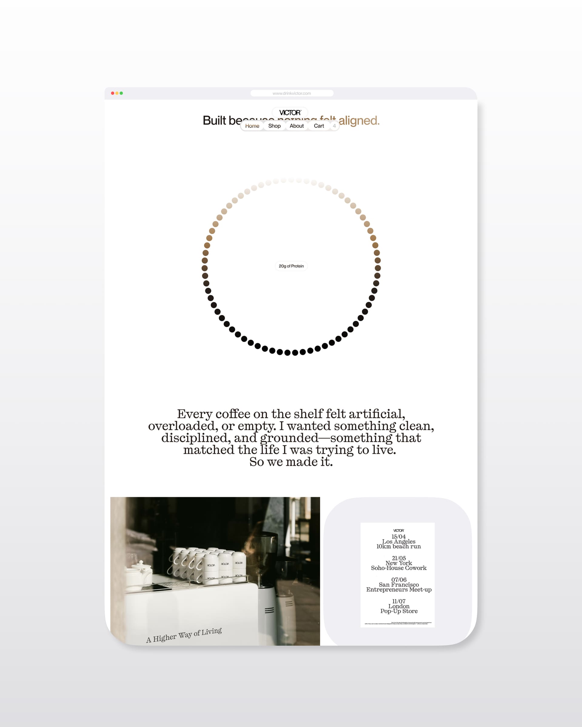 Showcase of the website made for VICTOR brand.