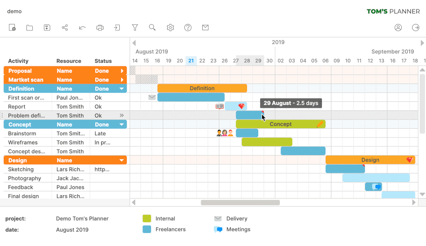 Image of Gantt Chart Software.