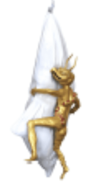 herd of sheep on road painting