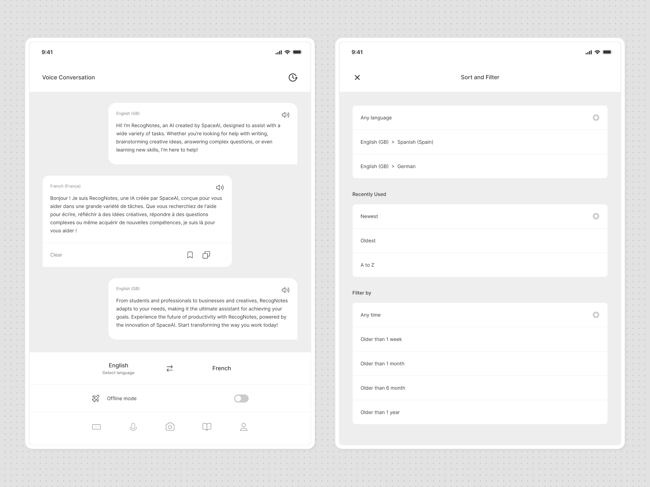 Image of VerbaVault Tablet App Design