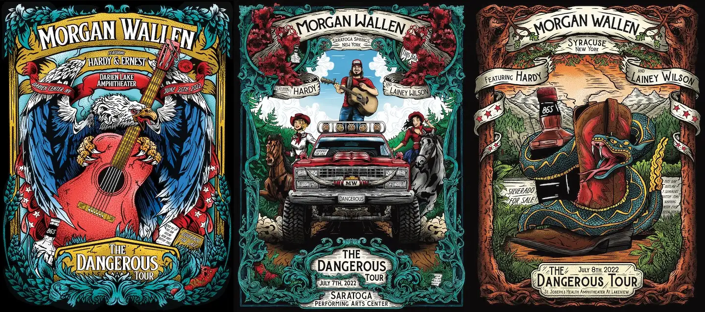 Morgan Wallen Posters 2022 Dangerous Tour