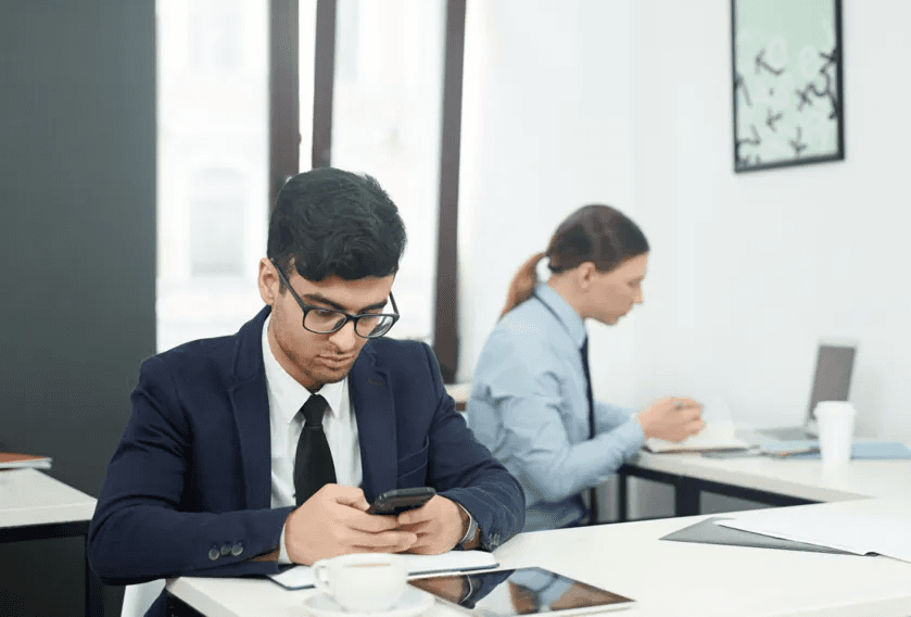 Man Working at desk