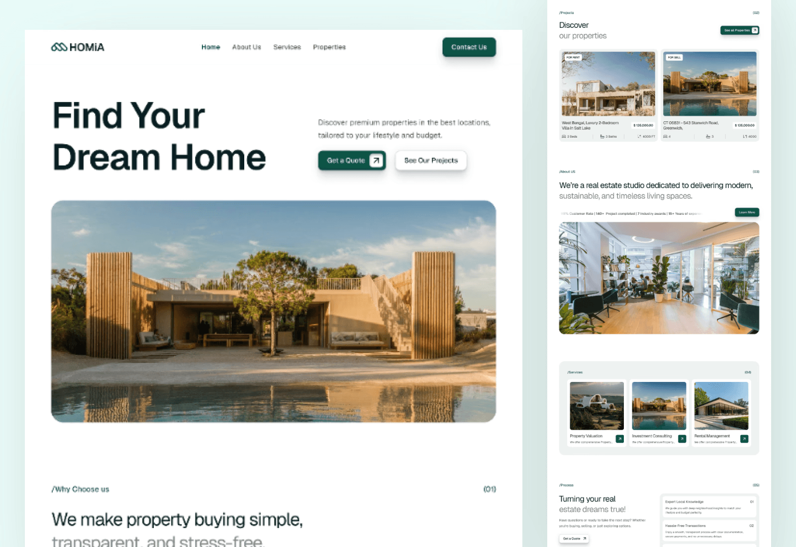 Homia - Real Estate Website