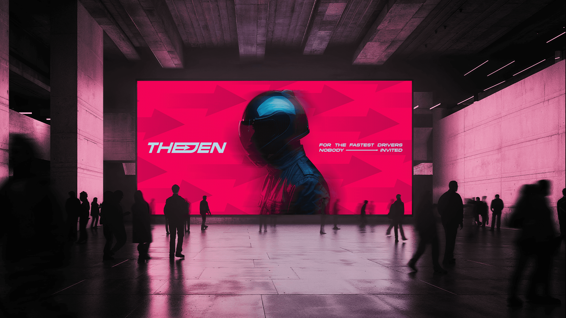 TheDen — brand application mockup billboard