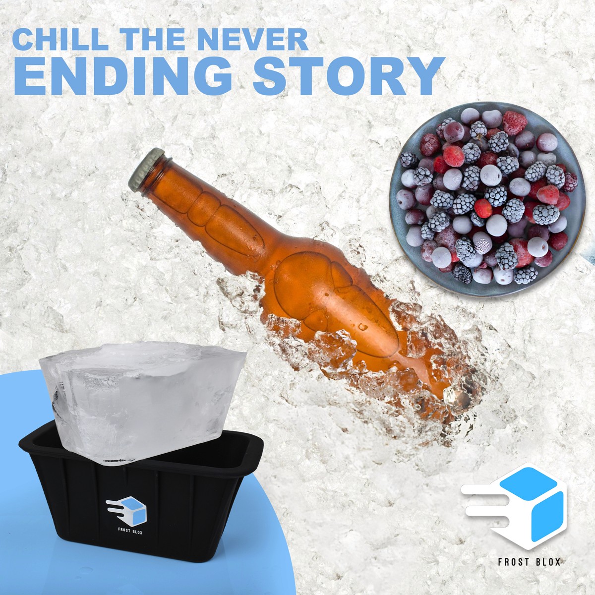 Amazon ice mold listing photography chilling drink with ice