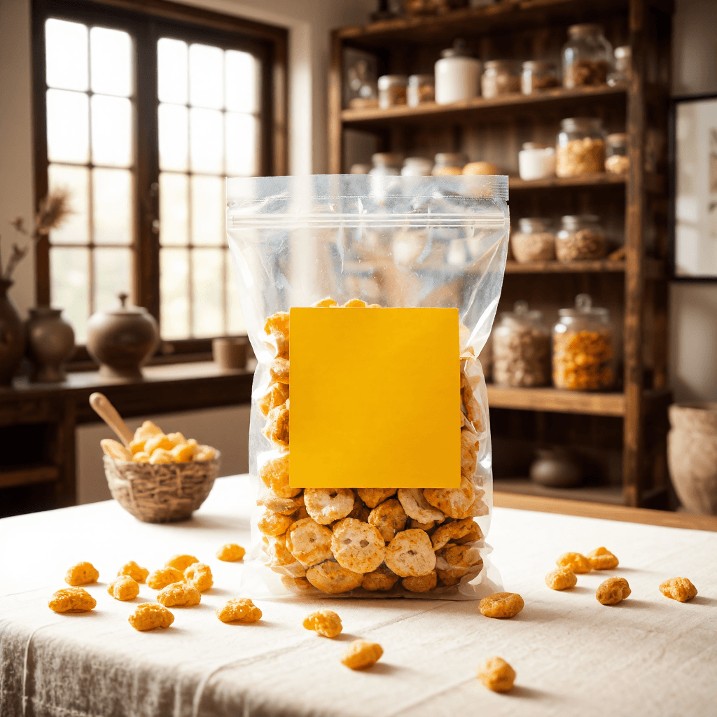 product photography of a bag of snack food