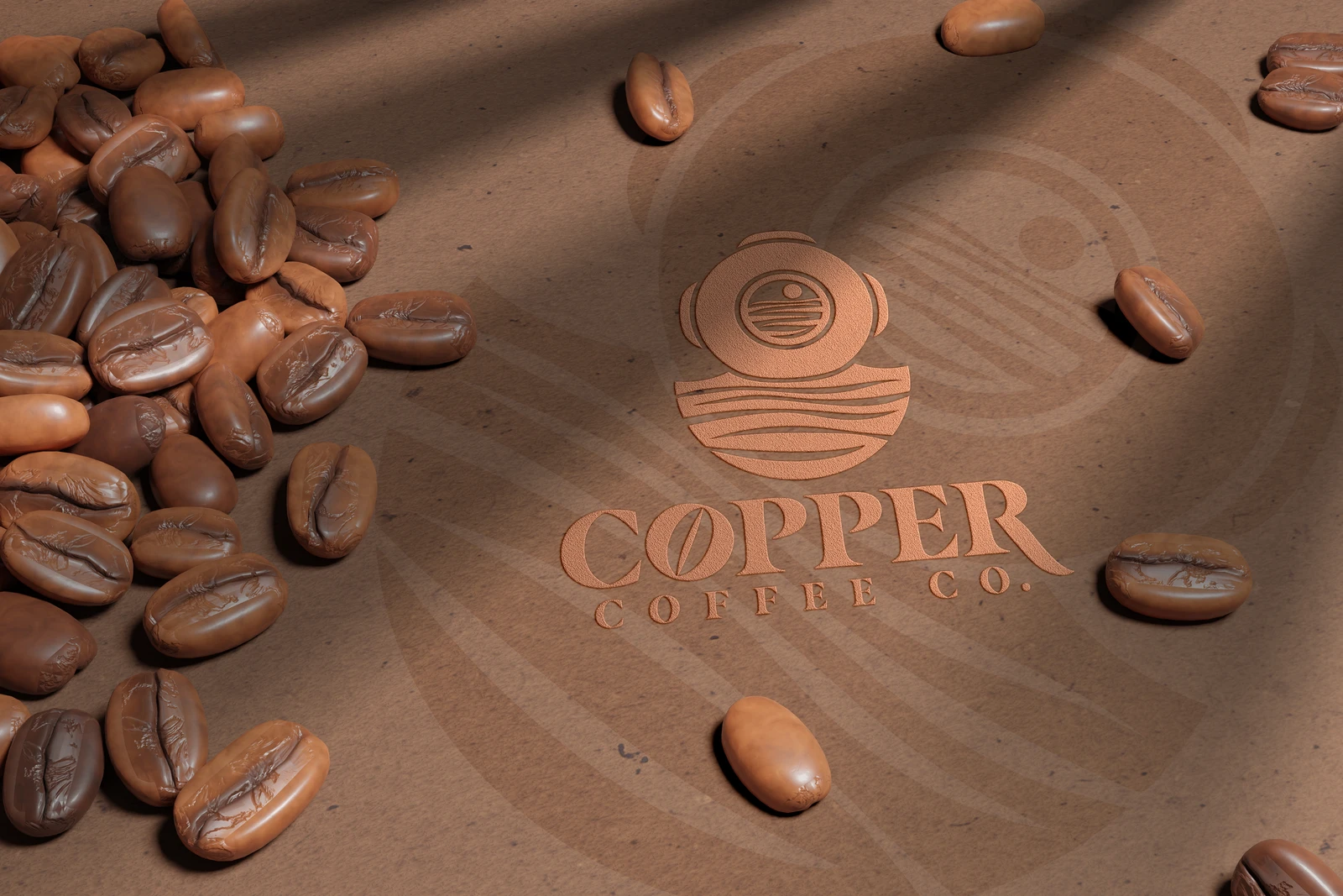 Copper Coffee Co. project by Hayman Creative — A coastal identity for a San Diego coffee shop, drawing on the owner's thirty years as a diver and love of the sea.