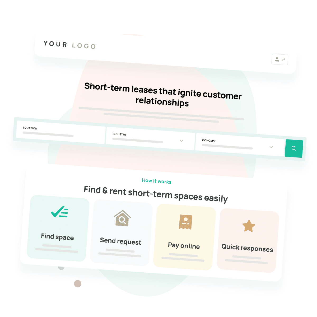 Branded booking portal for short-term leases