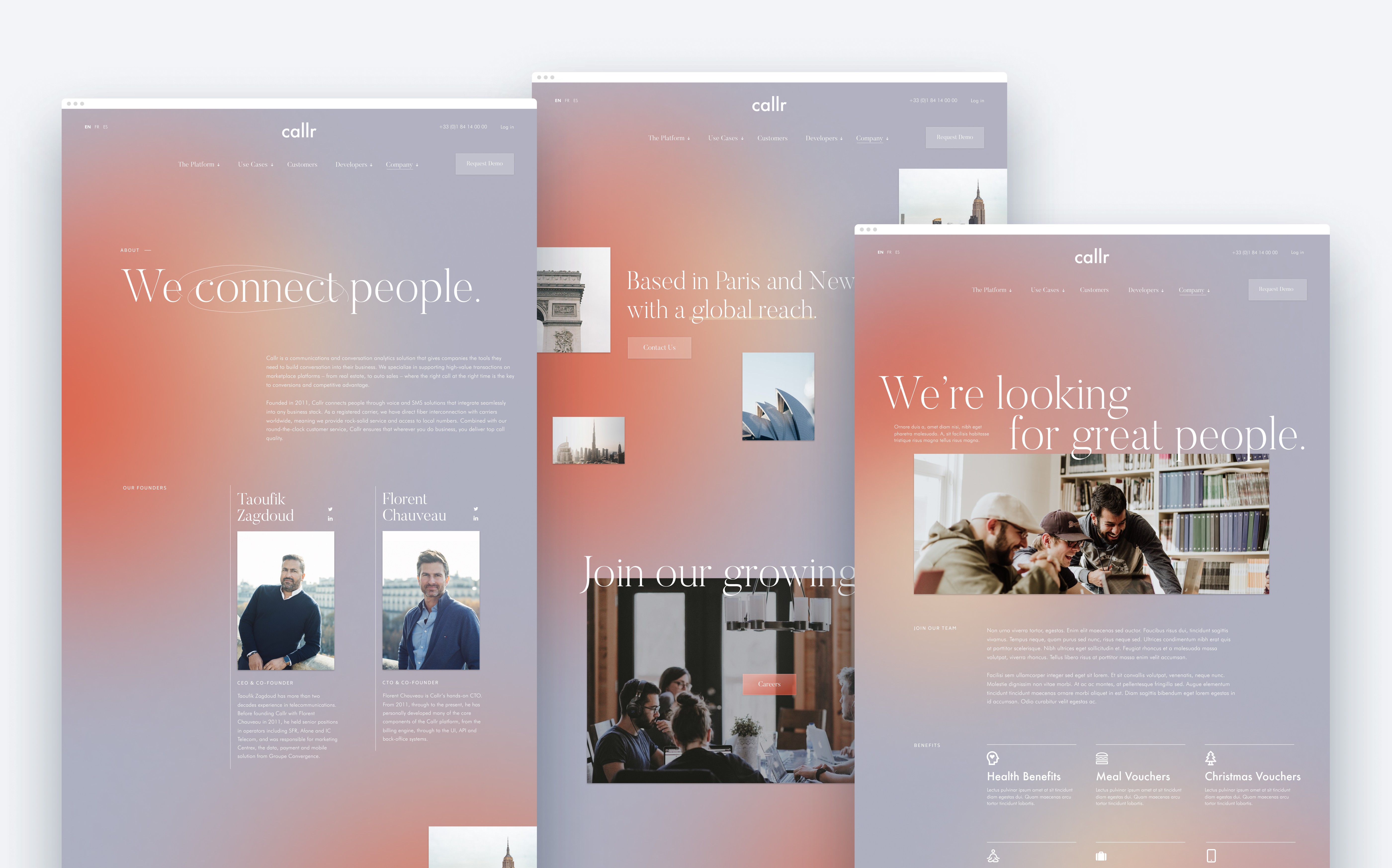 Callr Branding Webpage