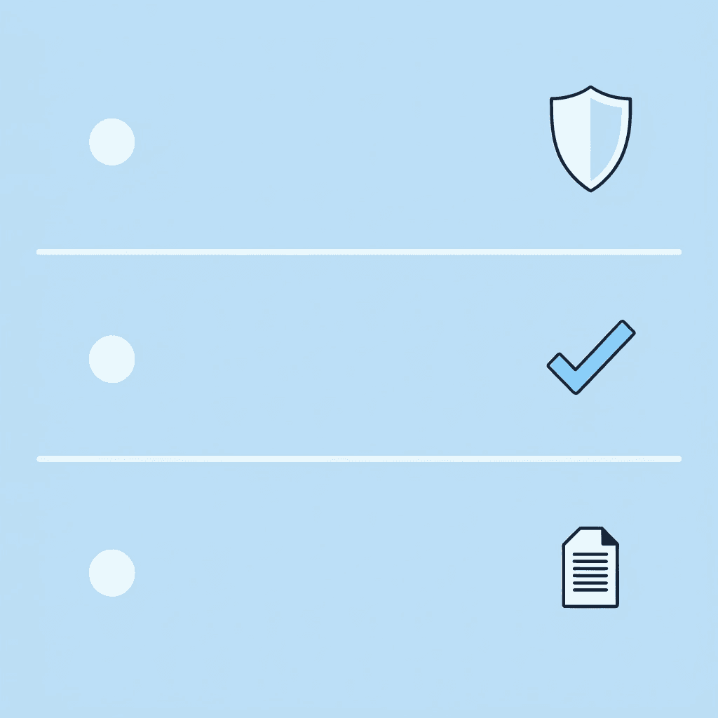 Checklist showing three safety requirements: valid prescription needed, medical screening required, licensed clinician involved