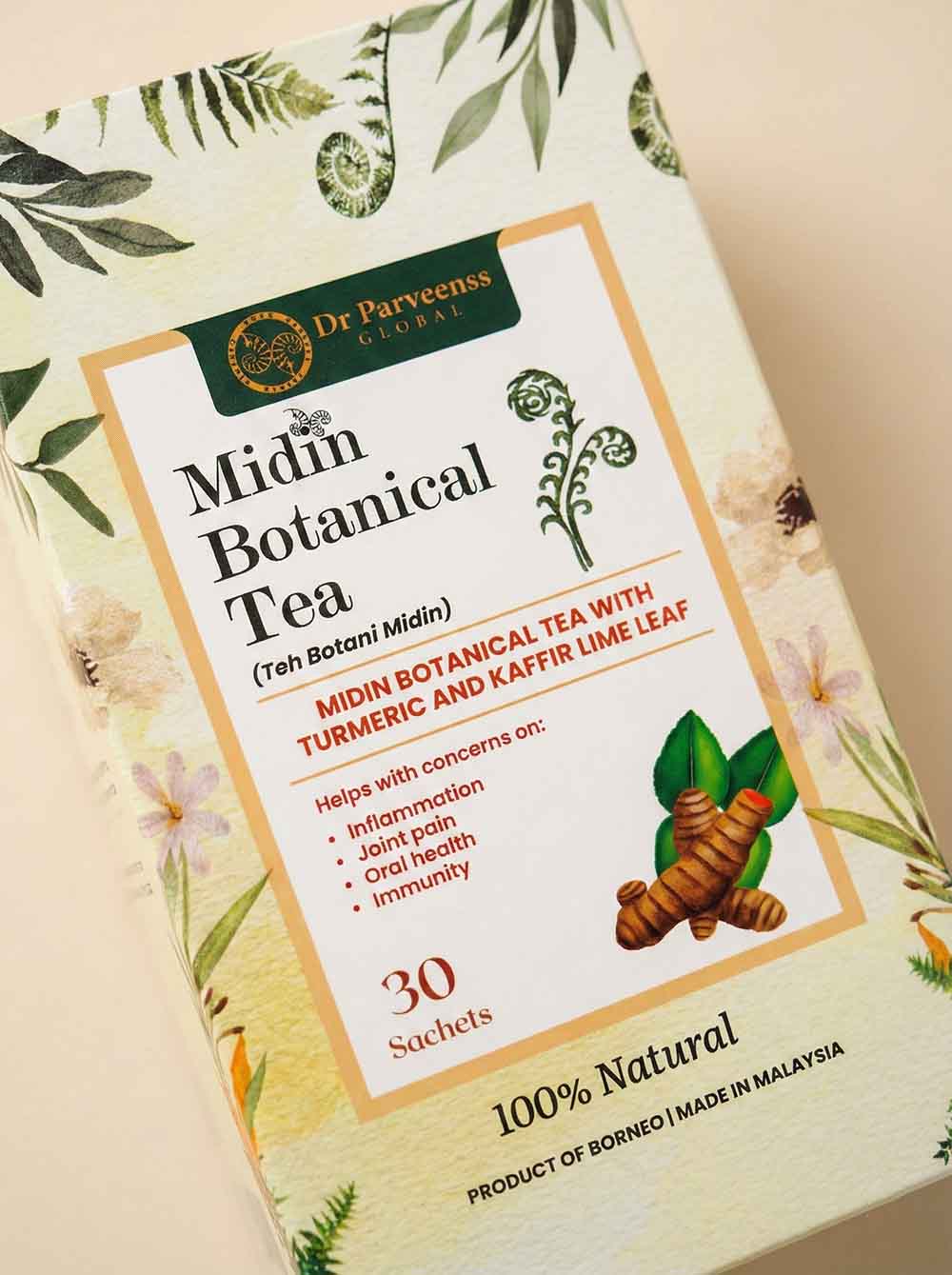 Macro close-up detailed shot of custom printed tea packaging showing sharp text resolution and premium paper texture quality.