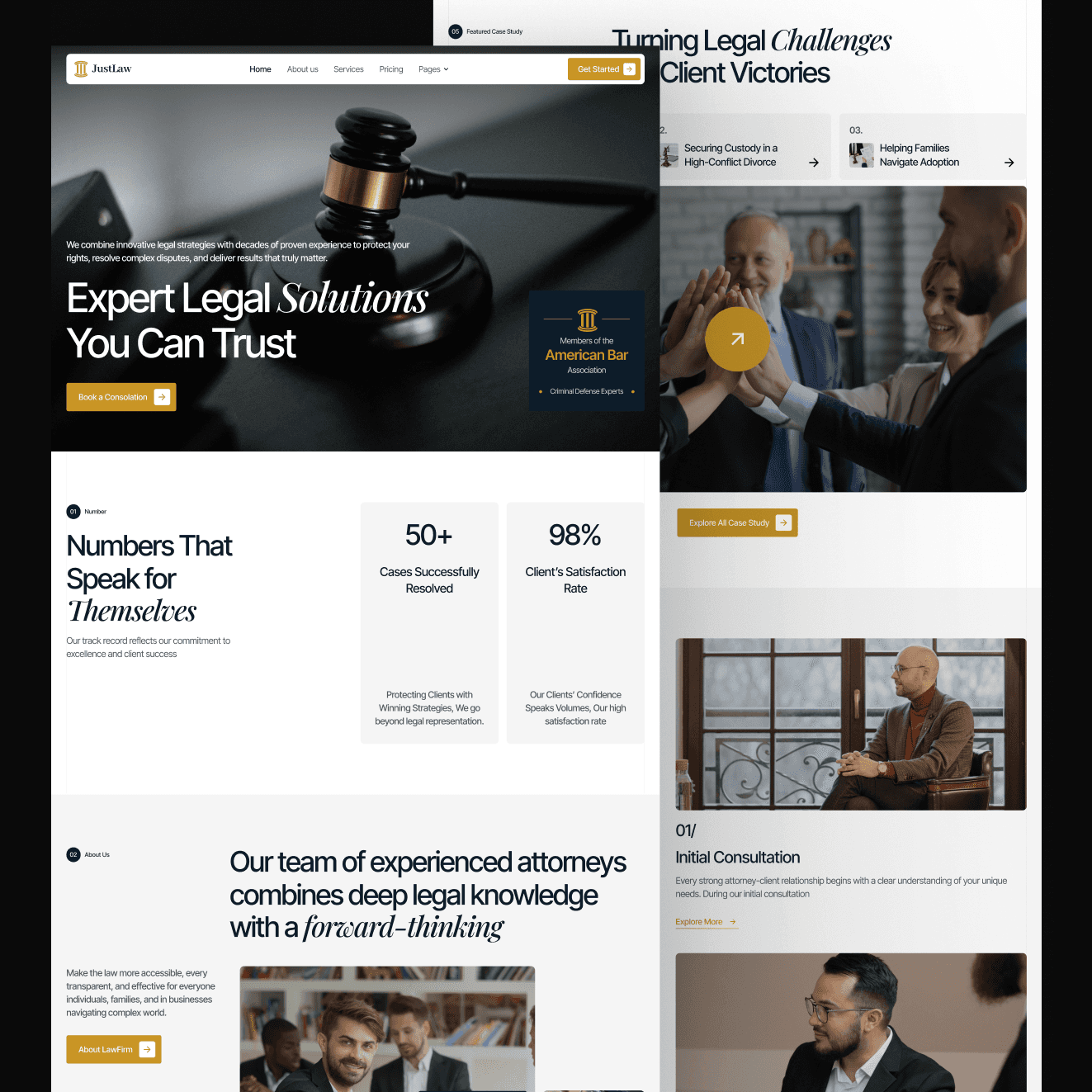 framer law firm template