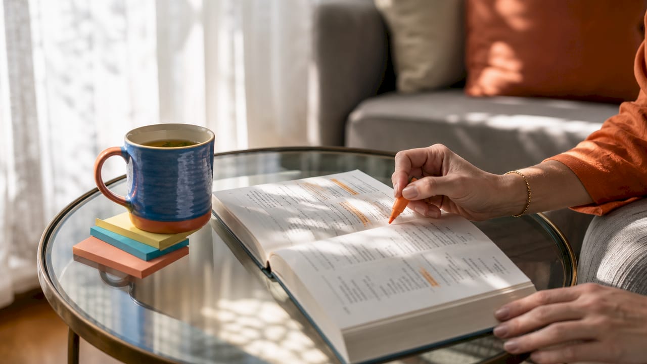 Hand marking printed translation glossary