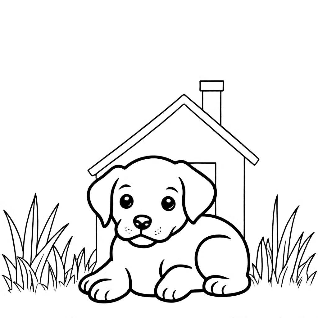 Puppy coloring page #2