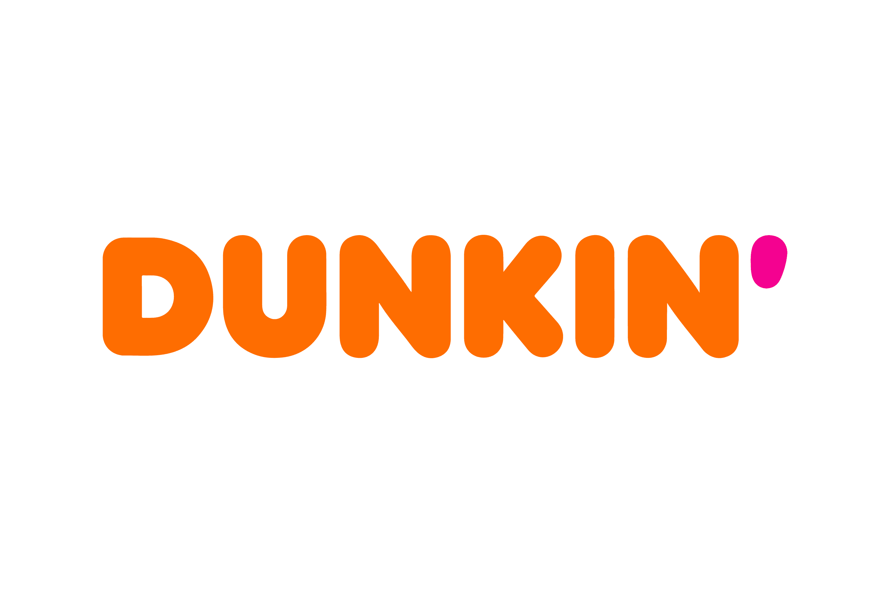 Official Dunkin’ logo with signature orange and pink colors, representing the iconic coffee and donut brand.