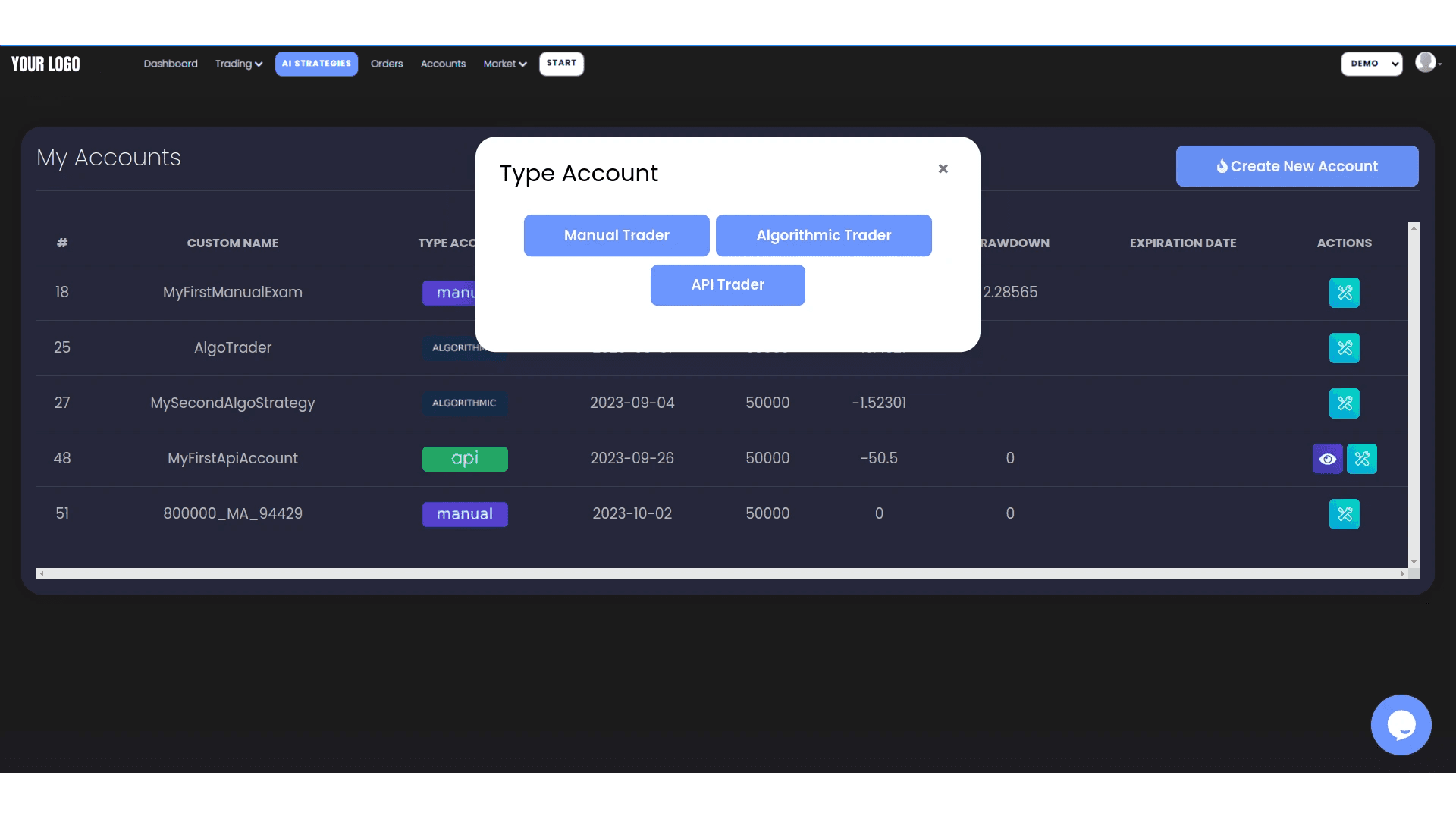 Earn - Overview Screen