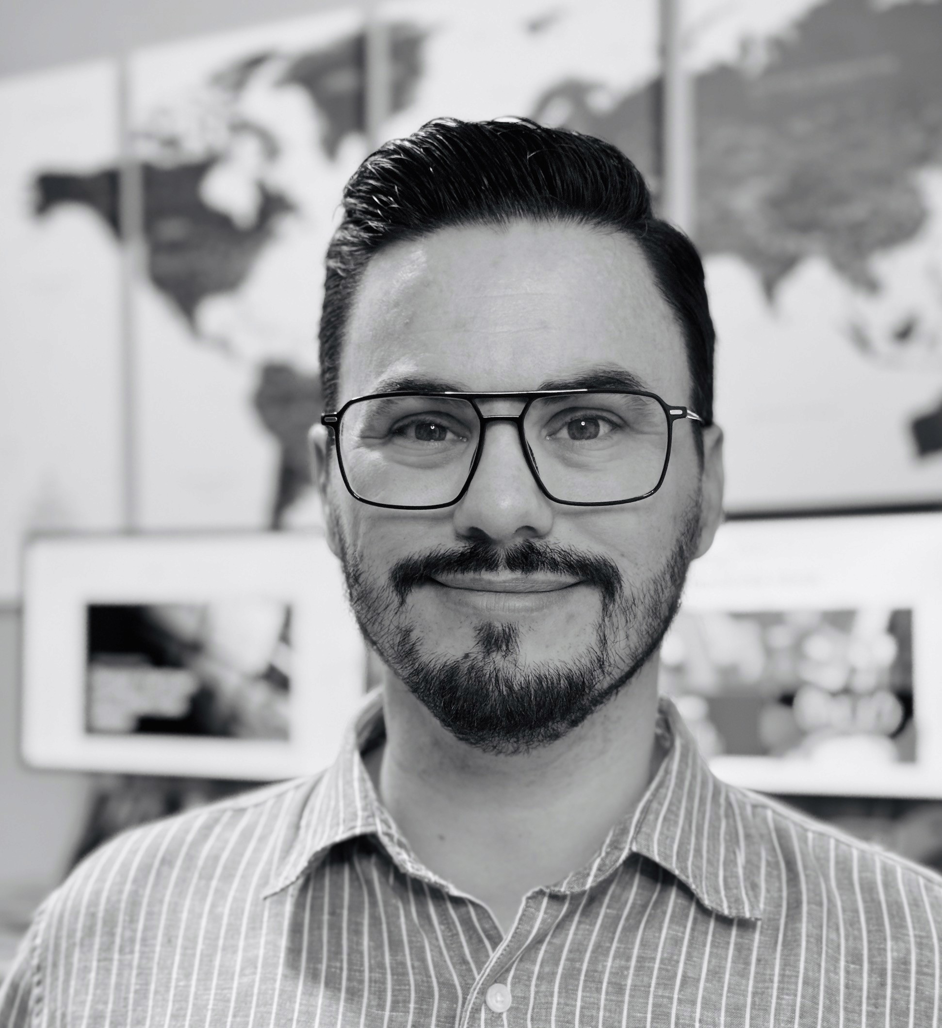 Portrait of man looking to the right