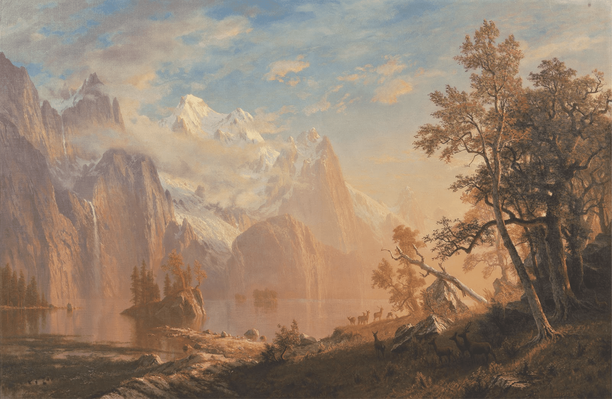 Western Landscape, Mount Whitney, by Albert Bierstadt