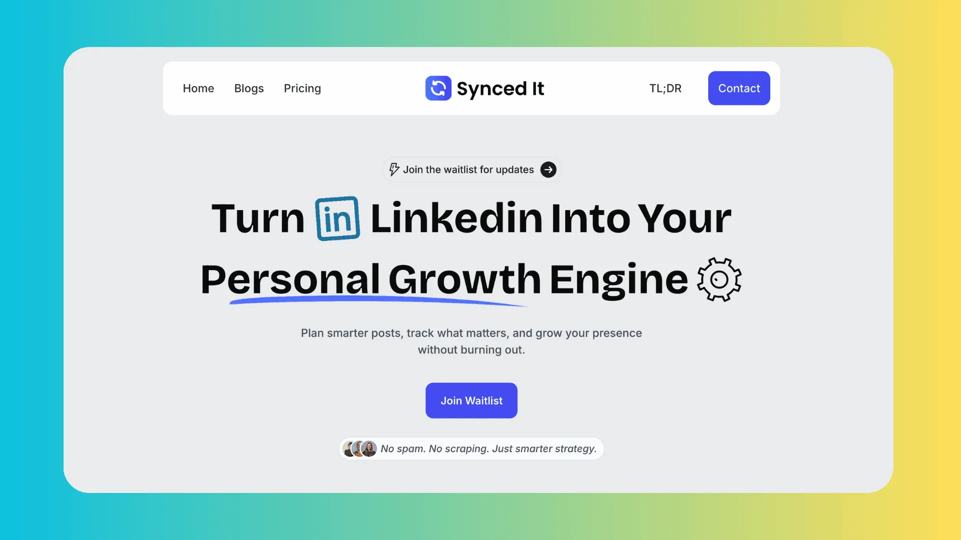 Syncedit.io Hero Section SS