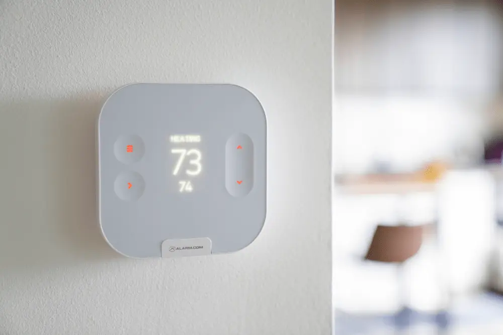Smart home automation system controlling lights locks and climate.