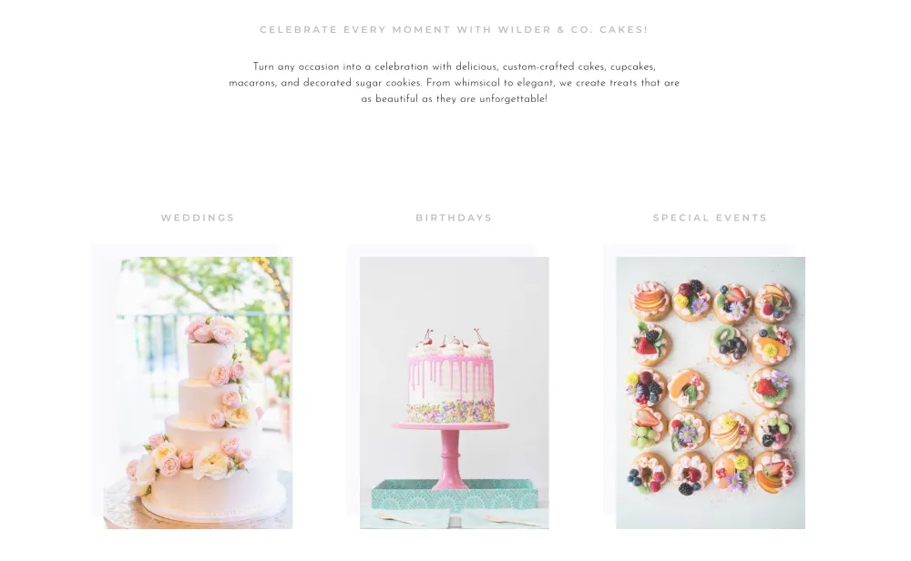 Bakery Website Design