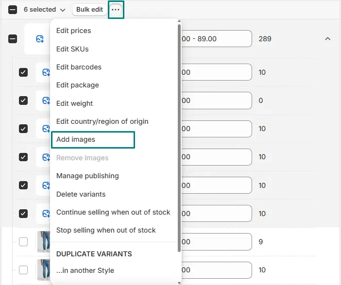Assign the Same Image to Multiple Variants in Shopify