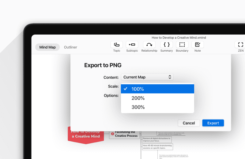 导出设置界面截图