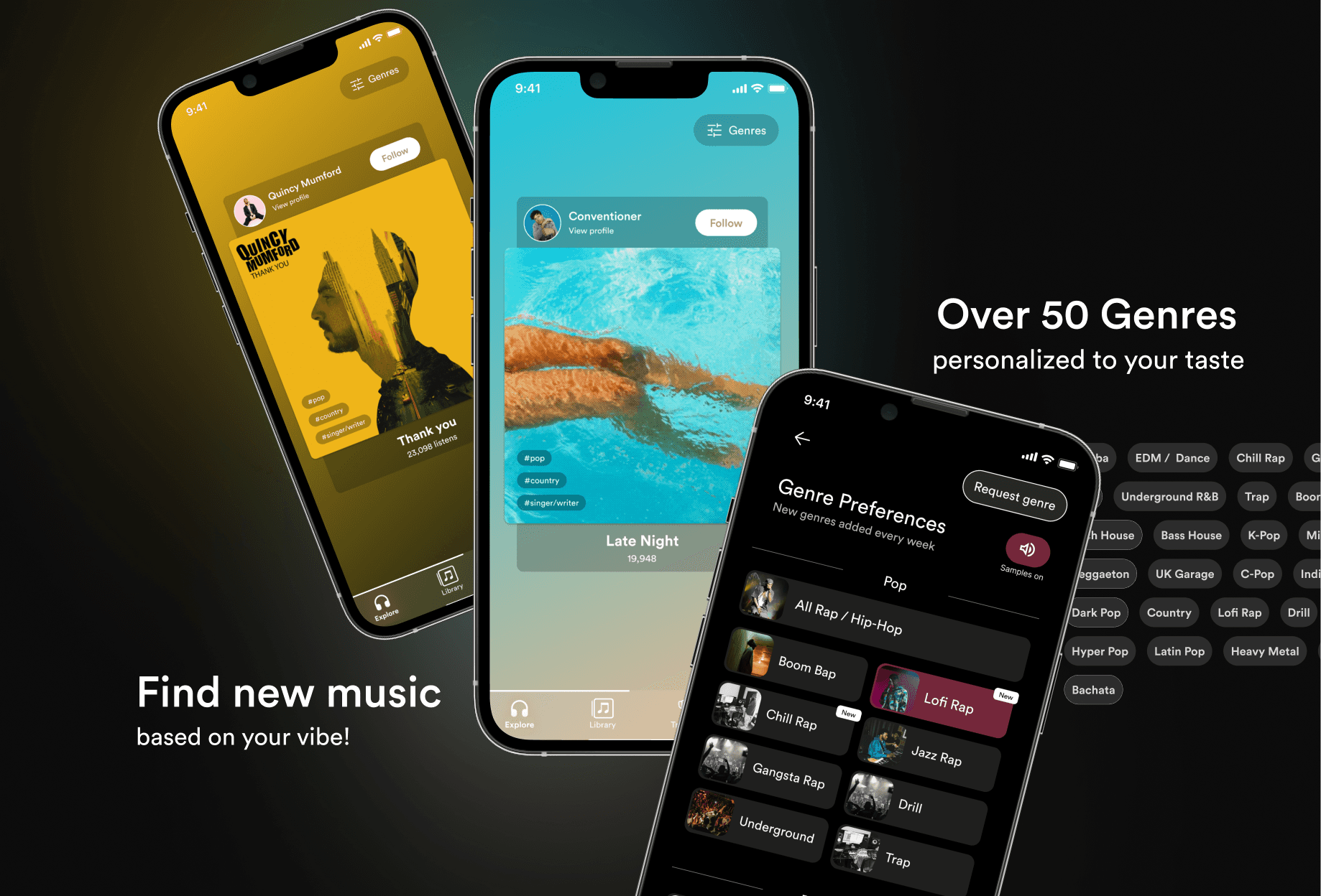 A mockup with 3 screens from jop portal app