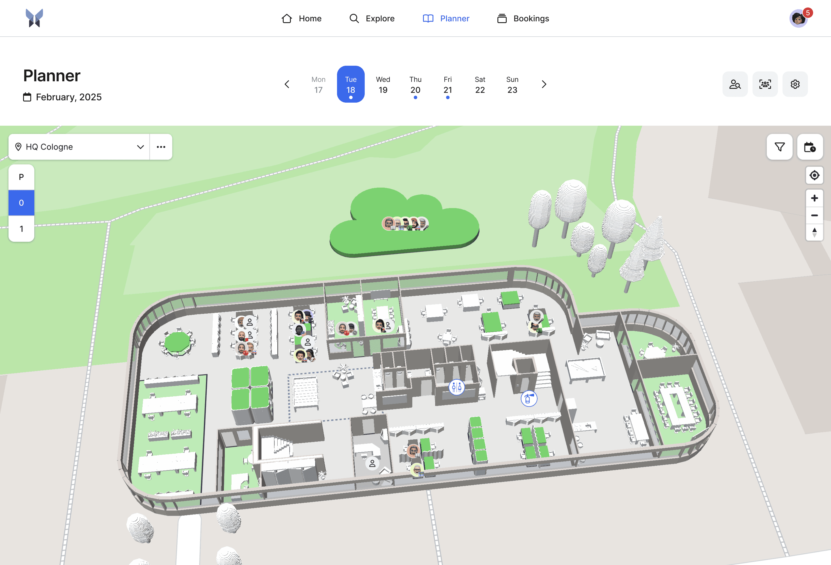 3D Map from anny, always see where which collegue sits