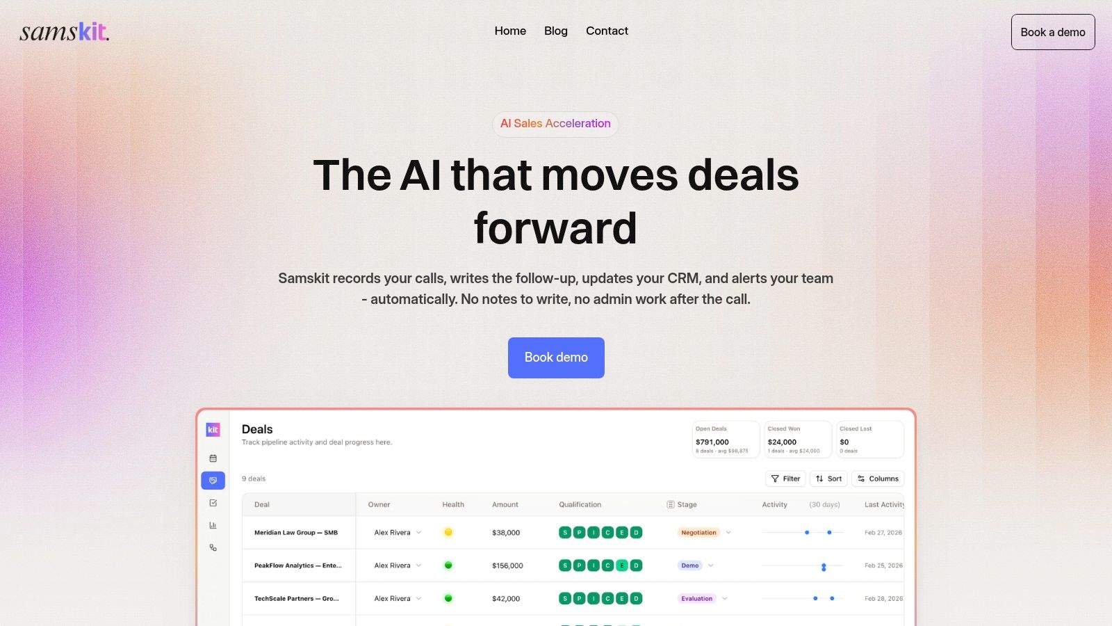 Samskit AI Sales Assistant on a call