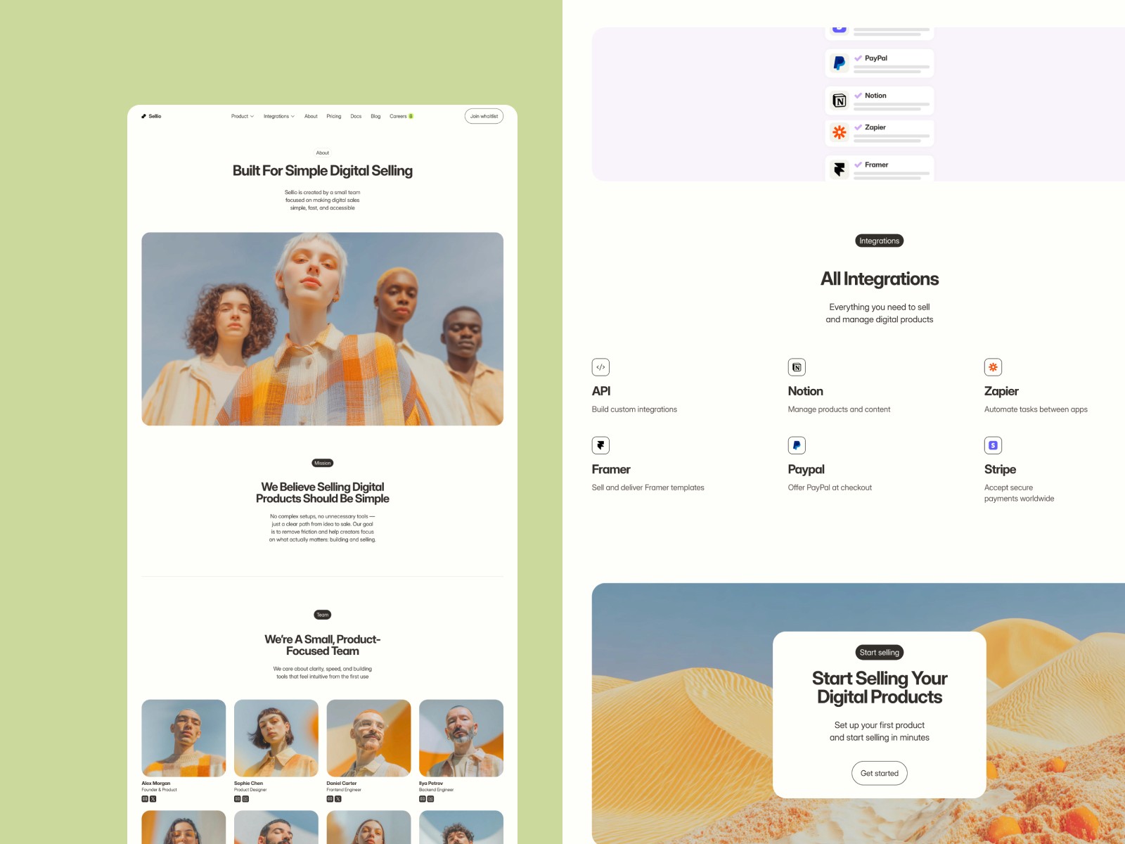 Sellio — 极简现代 SaaS 产品官网设计灵感