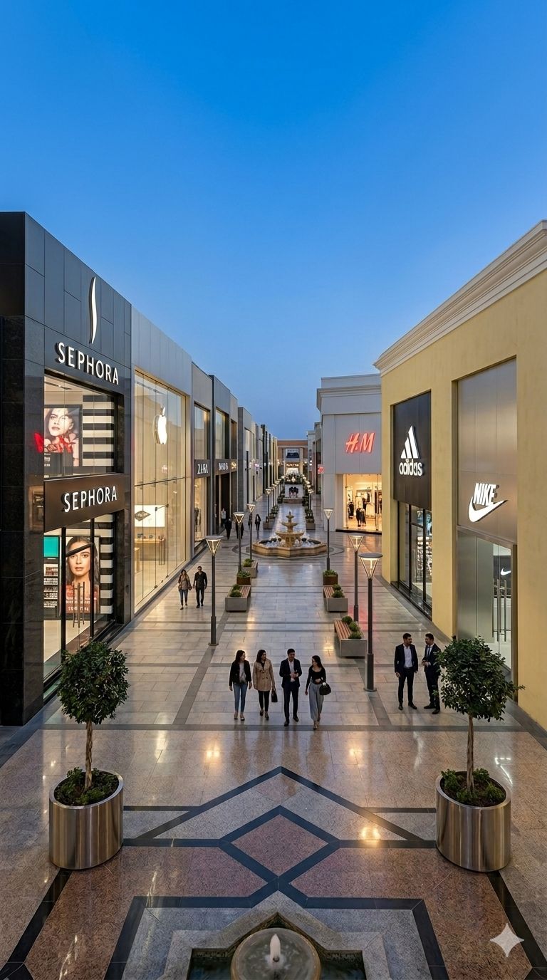 image showcasing grand galleria showrooms in a row