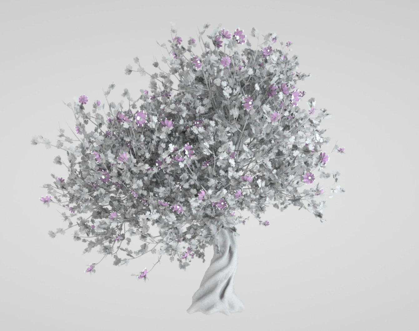 White porcelain fantasy tree