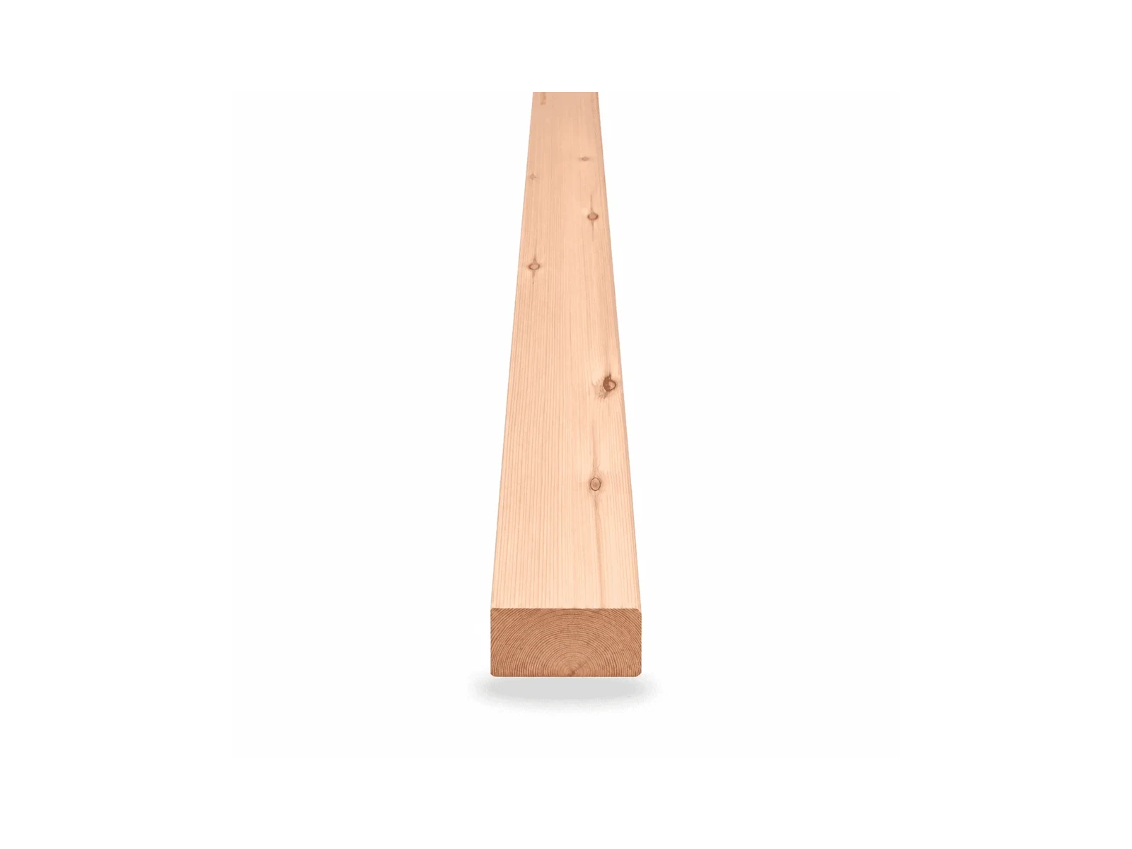 Douglas Fir-Larch 2x4 stud framing board shown front-facing with small sound knots
