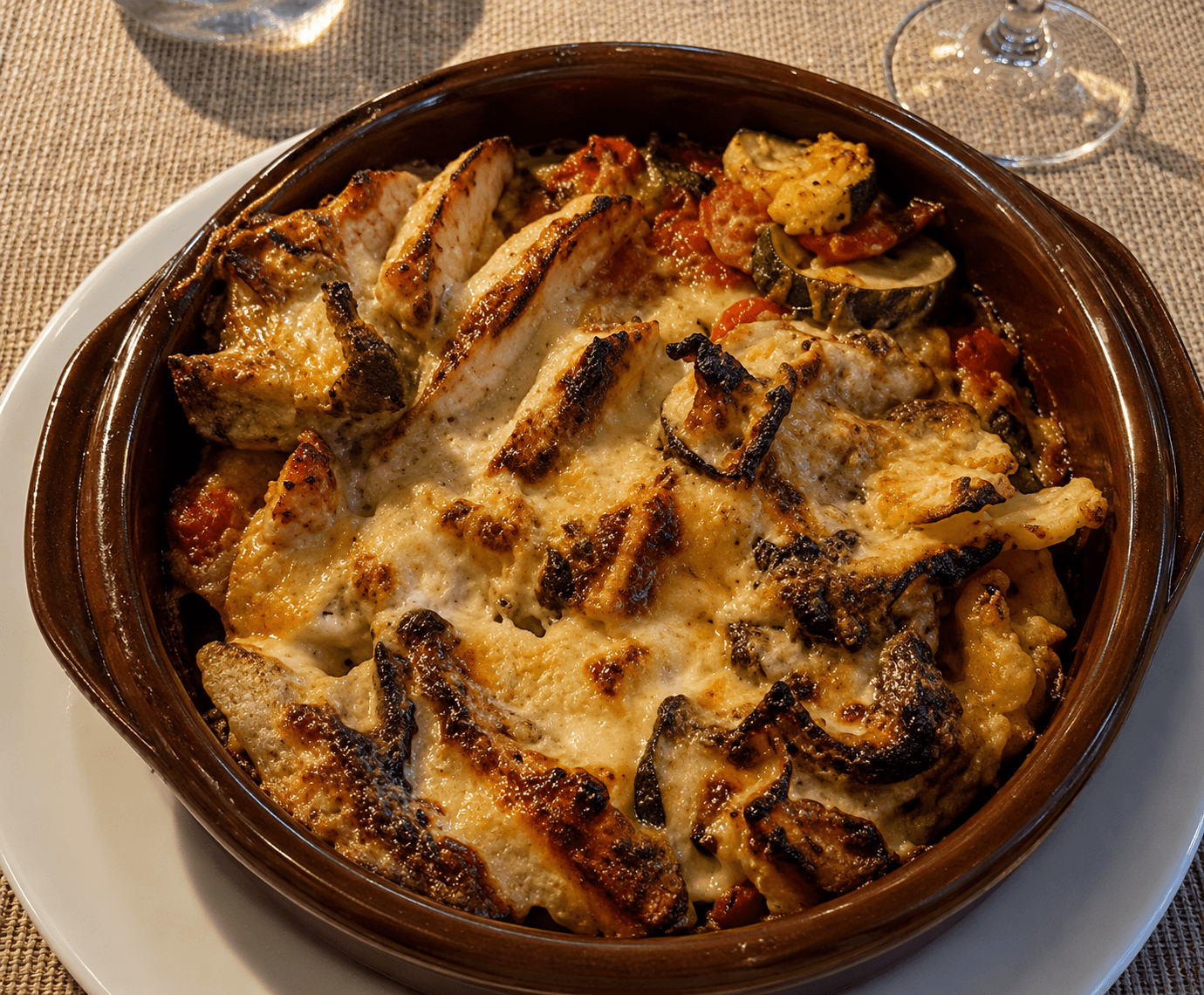 Cassolette de poulet aux girolles et pommes de terre en Auvergne